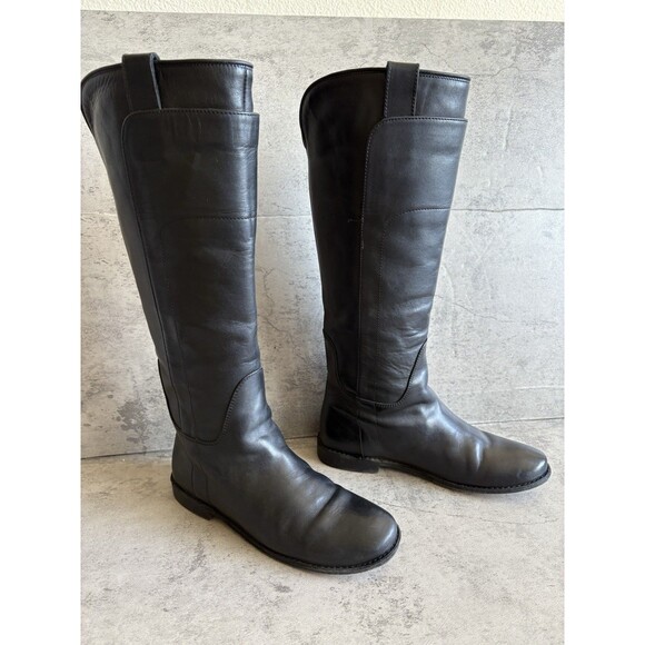 Frye Shoes - Vtg FRYE Melissa 76932 Knee High Tall Black Leather Riding Boots Women’s 6.5 B